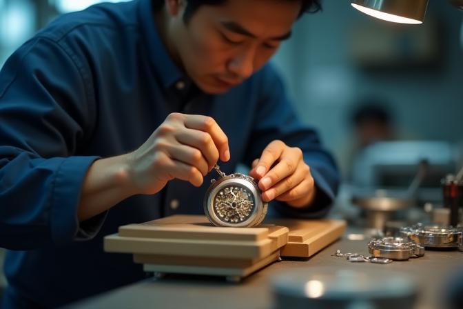 セイコー工場での職人作業風景